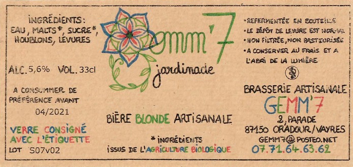 Etiquette BRASSERIE GEMM7 04