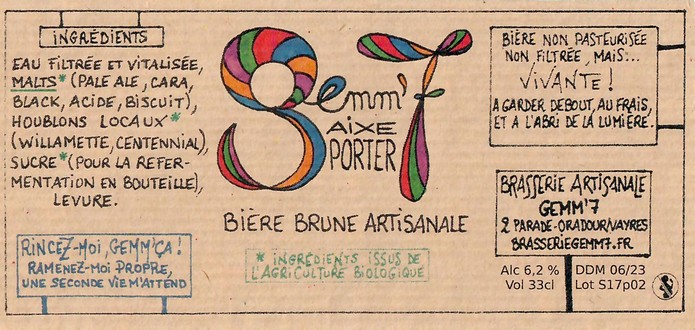 Etiquette BRASSERIE GEMM7 09