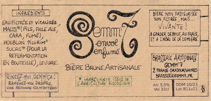 Etiquette BRASSERIE GEMM7 11