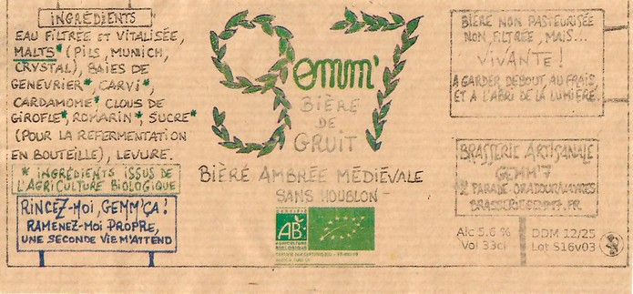 Etiquette BRASSERIE GEMM7 13