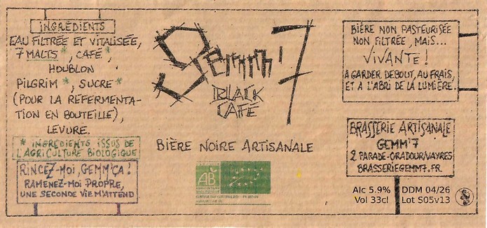 Etiquette BRASSERIE GEMM7 14