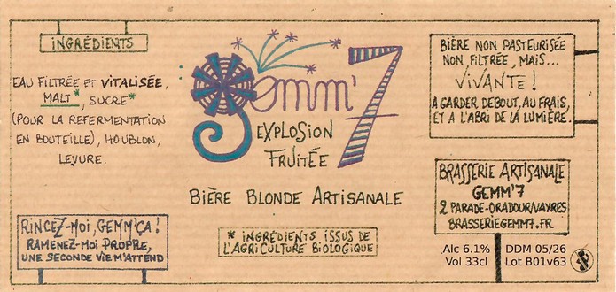 Etiquette BRASSERIE GEMM7 25