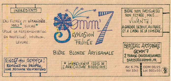 Etiquette BRASSERIE GEMM7 26