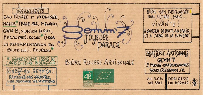Etiquette BRASSERIE GEMM7 28