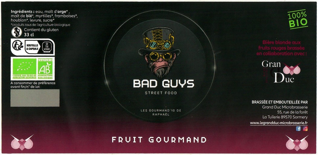 Etiquette BRASSERIE GRAND DUC 24