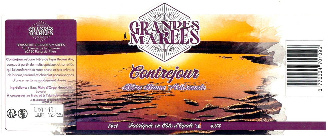 Etiquette BRASSERIE GRANDES MAREES 05