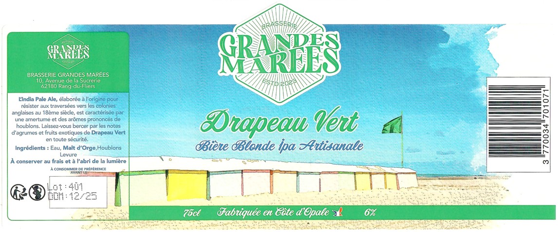 Etiquette BRASSERIE GRANDES MAREES 07