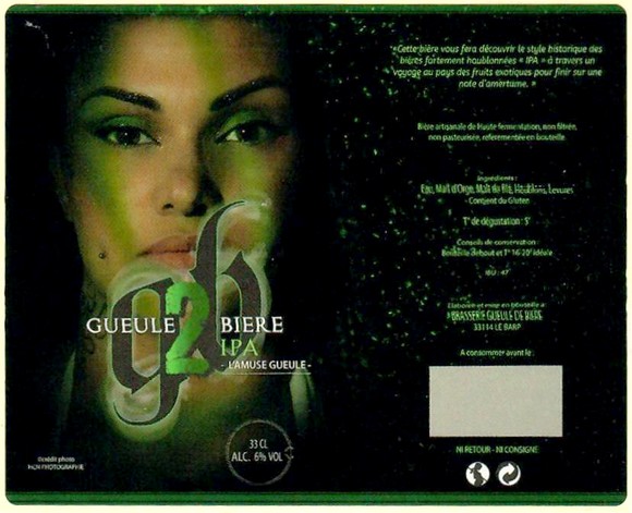Etiquette BRASSERIE GUEULE DE BIERE 01
