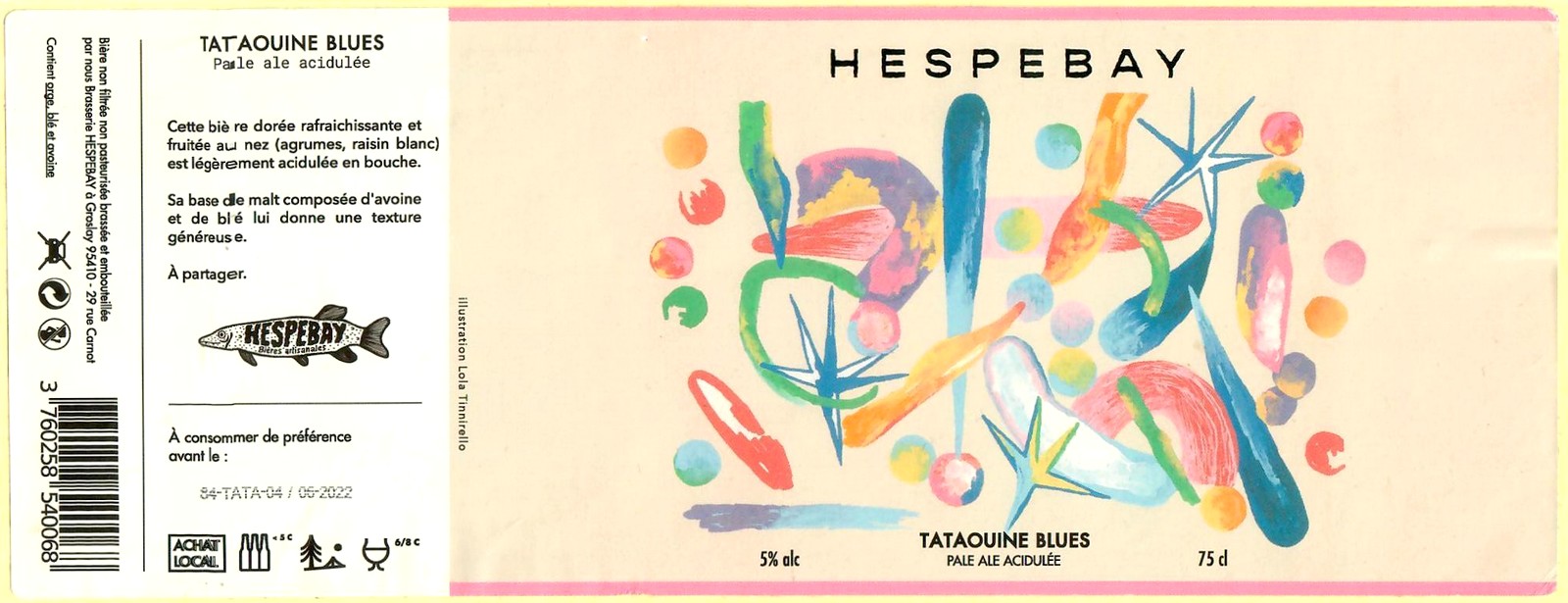 Etiquette BRASSERIE HESPEBAY 15