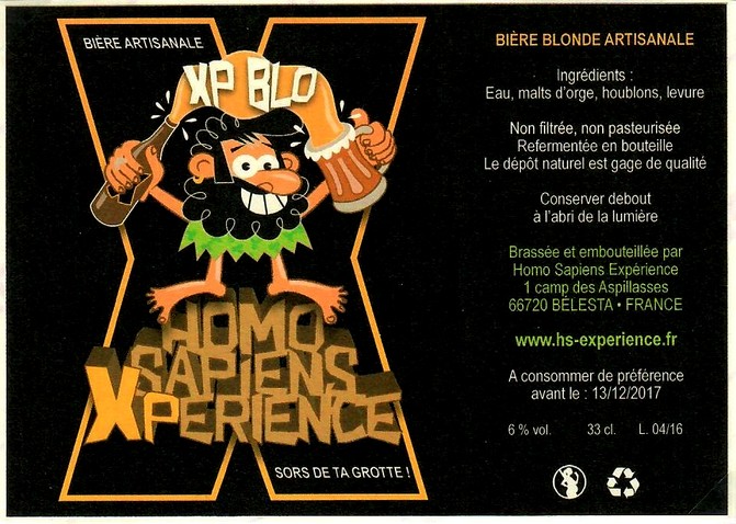 etiquette BRASSERIE HOMO SAPIENS EXPERIENCE 02