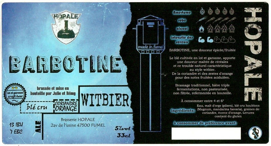 Etiquette BRASSERIE HOPALE 07