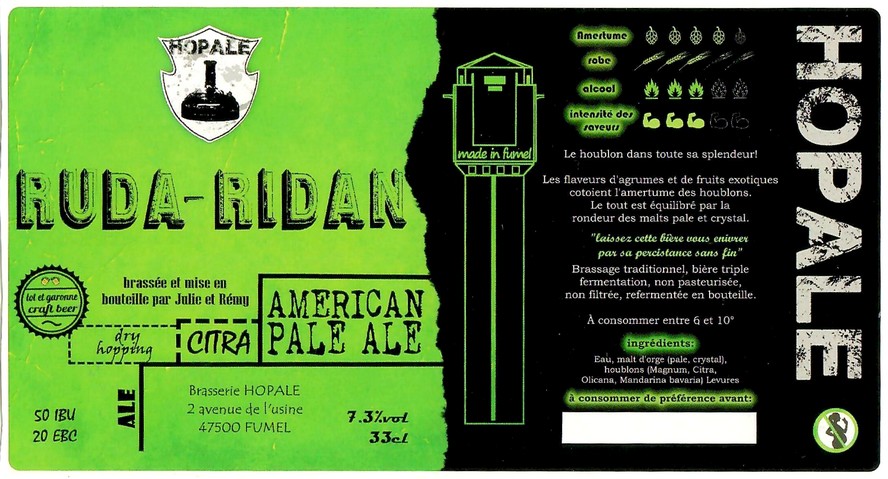 Etiquette BRASSERIE HOPALE 08