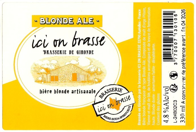 Etiquette BRASSERIE ICI ON BRASSE 34