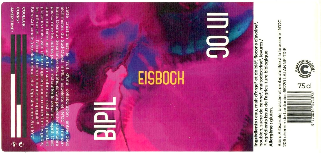 Etiquette BRASSERIE IN'OC 03