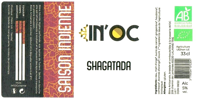 Etiquette BRASSERIE IN'OC 10