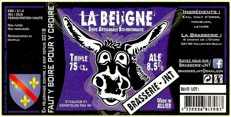 Etiquette BRASSERIE JNT 06