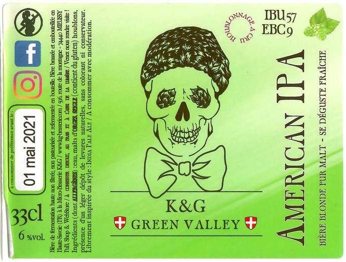 Etiquette BRASSERIE K&G GREEN VALLEY 15