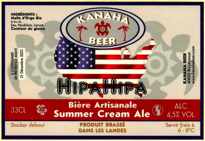 etiquette BRASSERIE KANAHA BEER 43