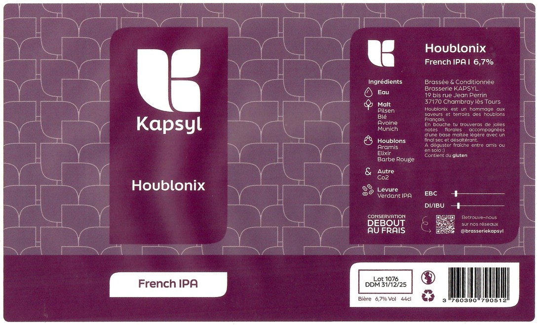 Etiquette BRASSERIE KAPSYL 12