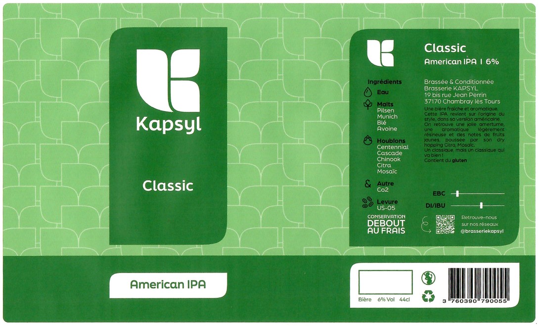 Etiquette BRASSERIE KAPSYL 18