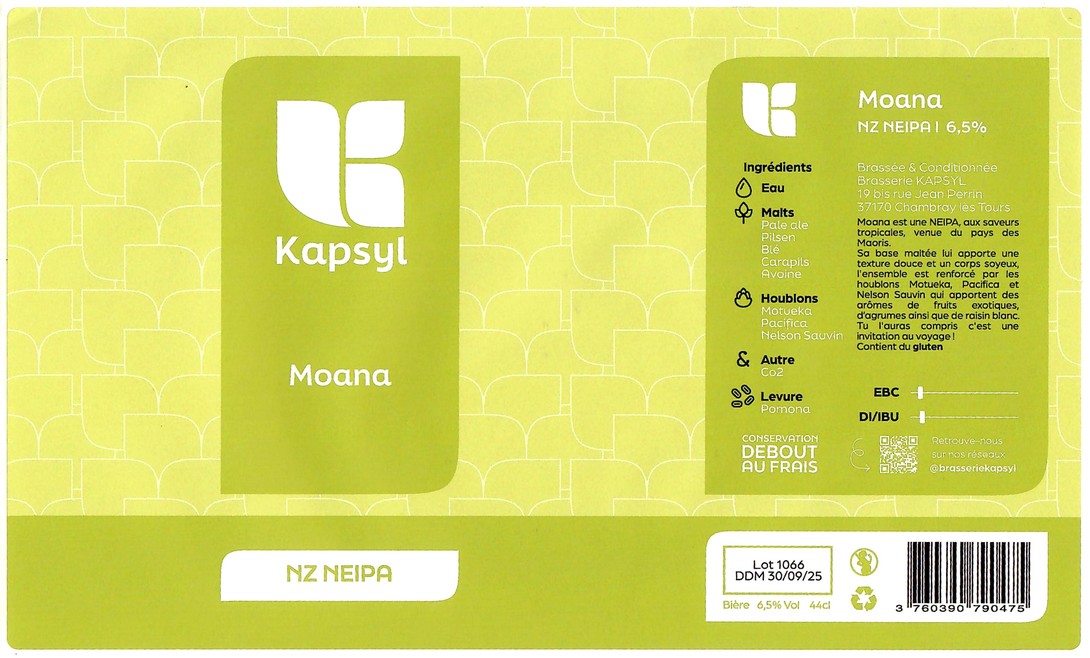 Etiquette BRASSERIE KAPSYL 25