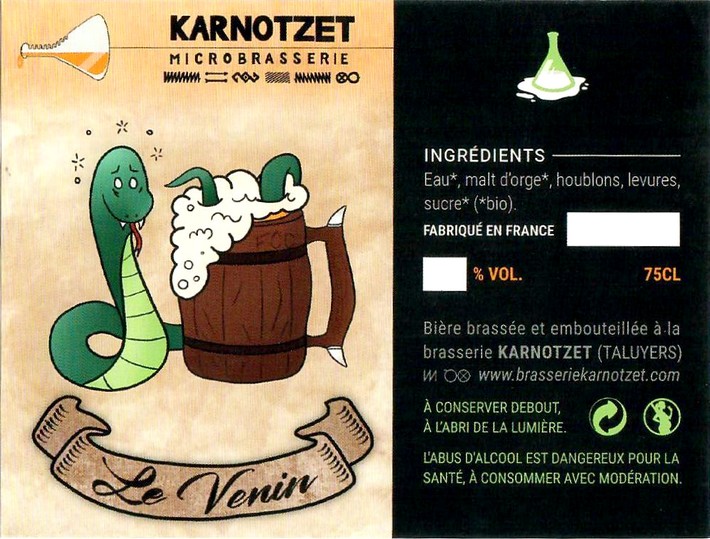 Etiquette BRASSERIE KARNOTZET 14