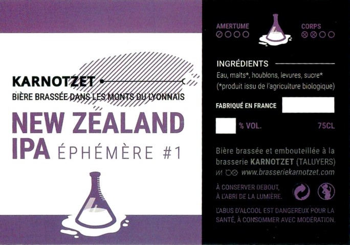 Etiquette BRASSERIE KARNOTZET 18