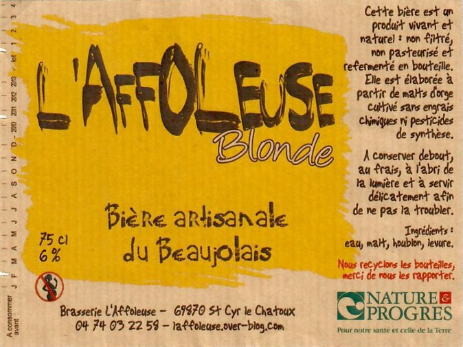 etiquette BRASSERIE L'AFFOLEUSE 04