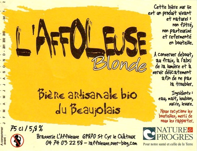 etiquette BRASSERIE L'AFFOLEUSE 09