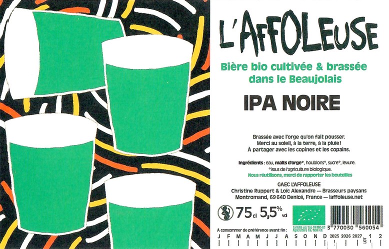Etiquette BRASSERIE L'AFFOLEUSE 22