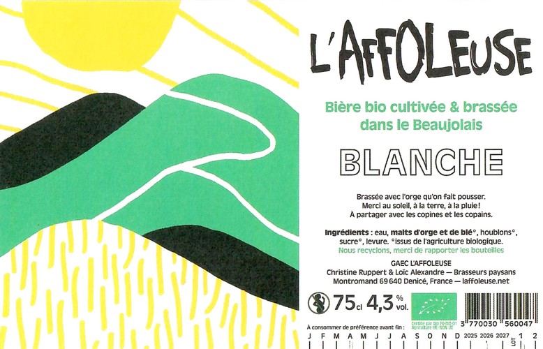 Etiquette BRASSERIE L'AFFOLEUSE 26