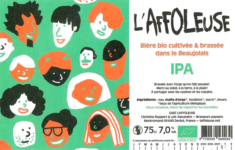 Etiquette BRASSERIE L'AFFOLEUSE 28