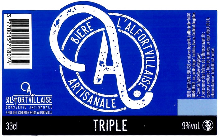 Etiquette BRASSERIE L'ALFORTVILLAISE 06