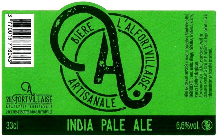 Etiquette BRASSERIE L'ALFORTVILLAISE 10