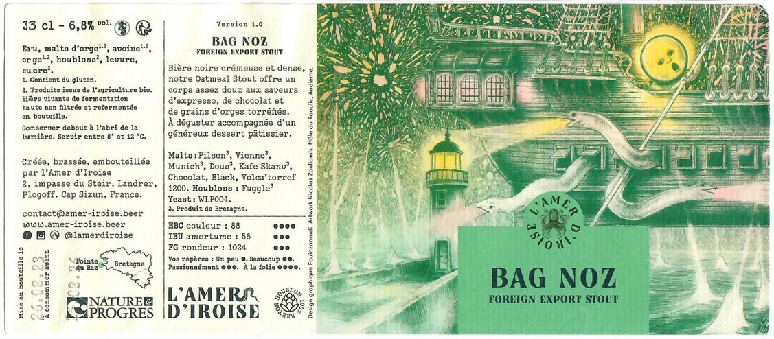 Etiquette BRASSERIE L'AMER D'IROISE 01