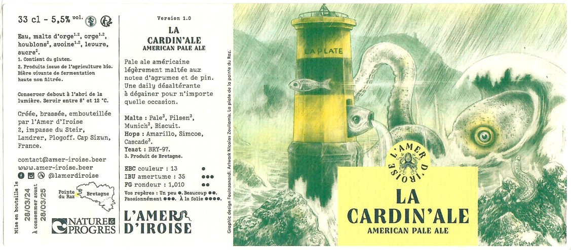 Etiquette BRASSERIE L'AMER D'IROISE 02
