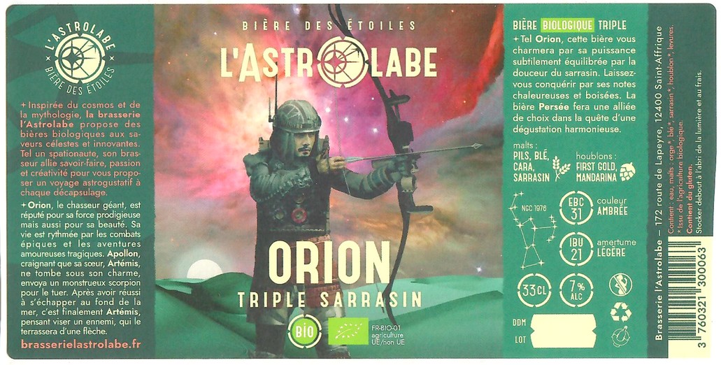 Etiquette BRASSERIE L'ASTROLABE 08