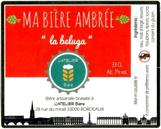 Etiquette BRASSERIE L'ATELIER BIERE 01