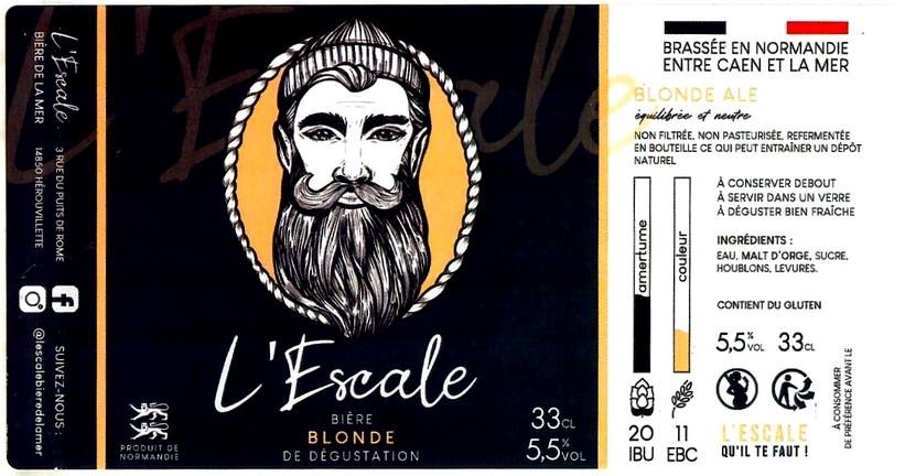 Etiquette BRASSERIE L'ESCALE 01
