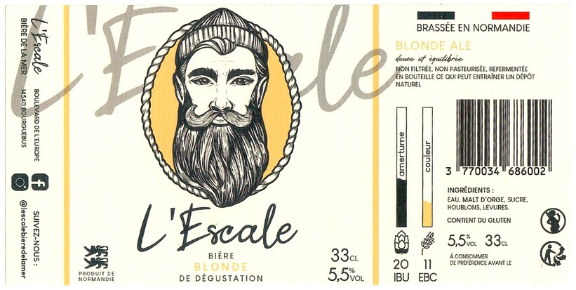 Etiquette BRASSERIE L'ESCALE 05