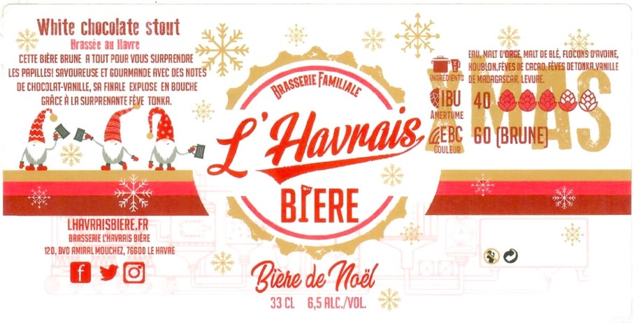 Etiquette BRASSERIE L'HAVRAIS BIERE 01