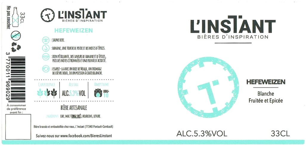 Etiquette BRASSERIE L'INSTANT 02