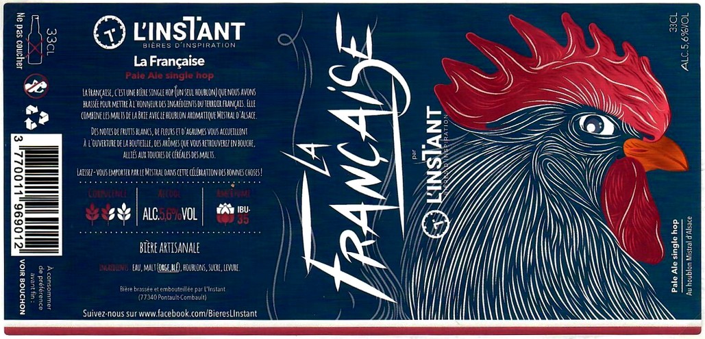 Etiquette BRASSERIE L'INSTANT 12