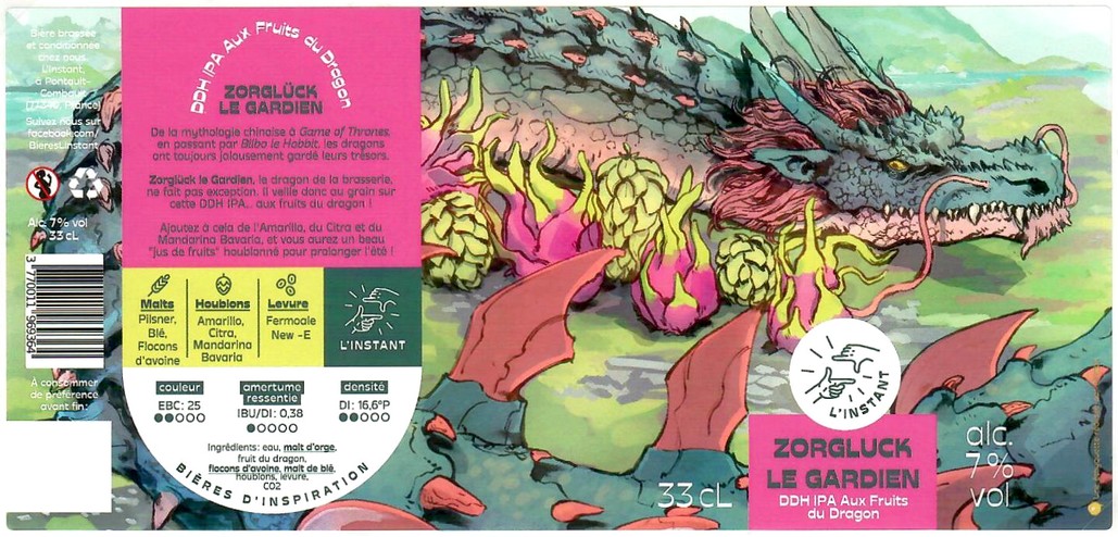 Etiquette BRASSERIE L'INSTANT 14