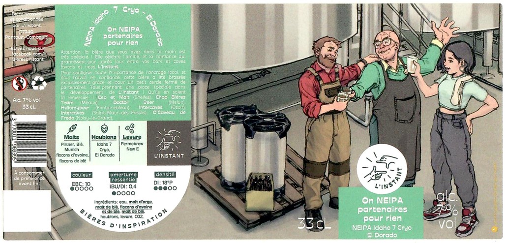 Etiquette BRASSERIE L'INSTANT 18