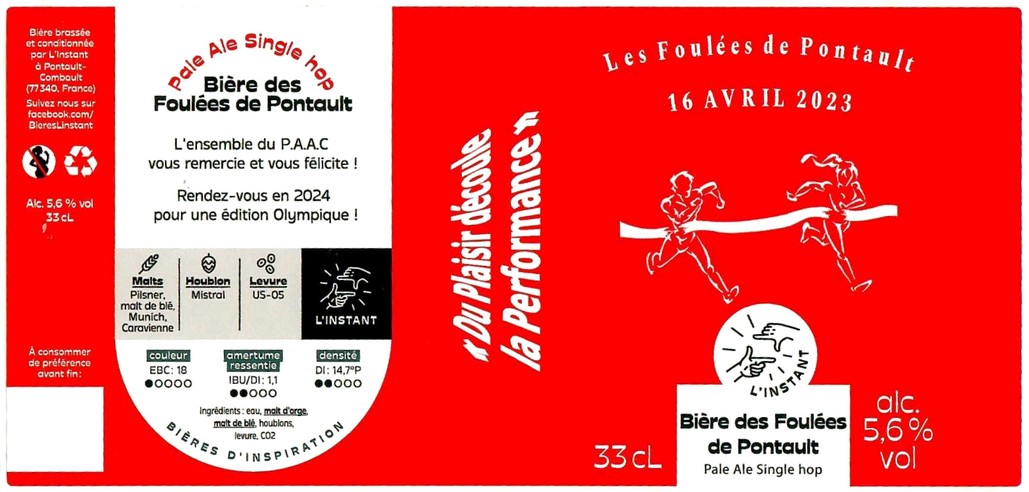 Etiquette BRASSERIE L'INSTANT 19