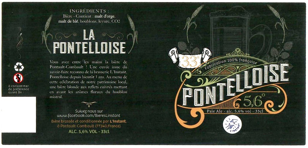 Etiquette BRASSERIE L'INSTANT 27