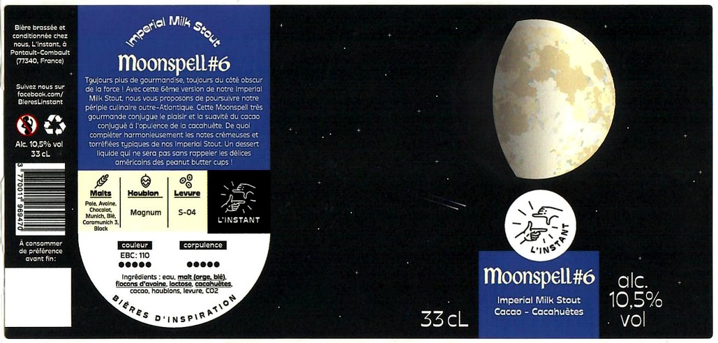 Etiquette BRASSERIE L'INSTANT 29