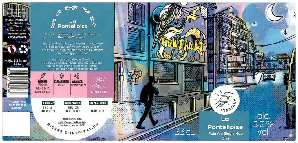 Etiquette BRASSERIE L'INSTANT 30