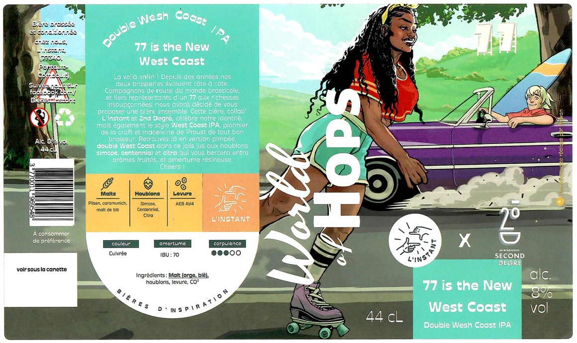 Etiquette BRASSERIE L'INSTANT 32